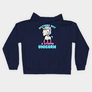 funny dumb unicon Kids Hoodie